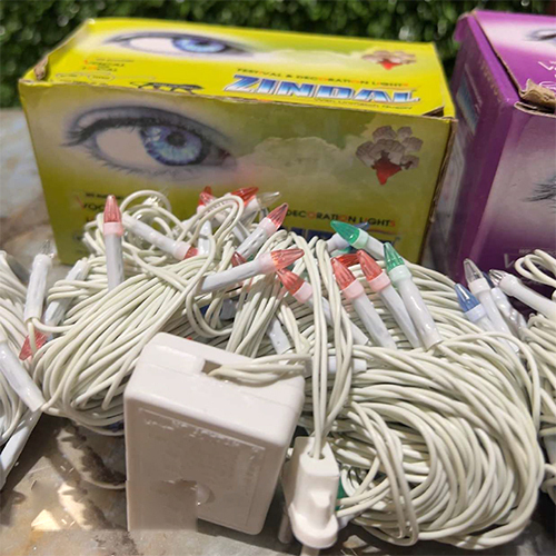 25 Mtr Decorative Led Light - Color: Multicolor Leds; White Wire