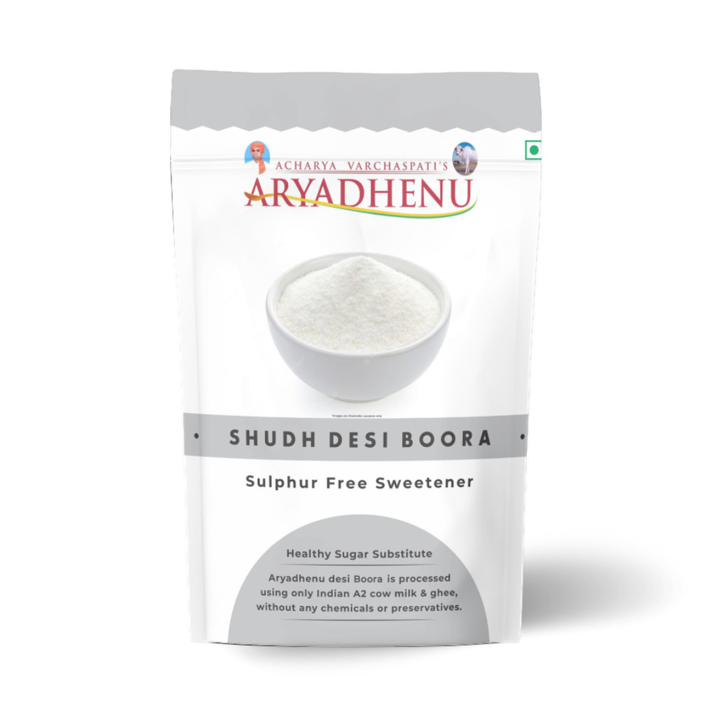 Aryadhenu Shudh Desi Khandsari Sugar Powder 100% Natural, Pure & Healthy Indian Cane Sugar Powder Sweetener  Chemical & Sulphur Free Boora  300 gm