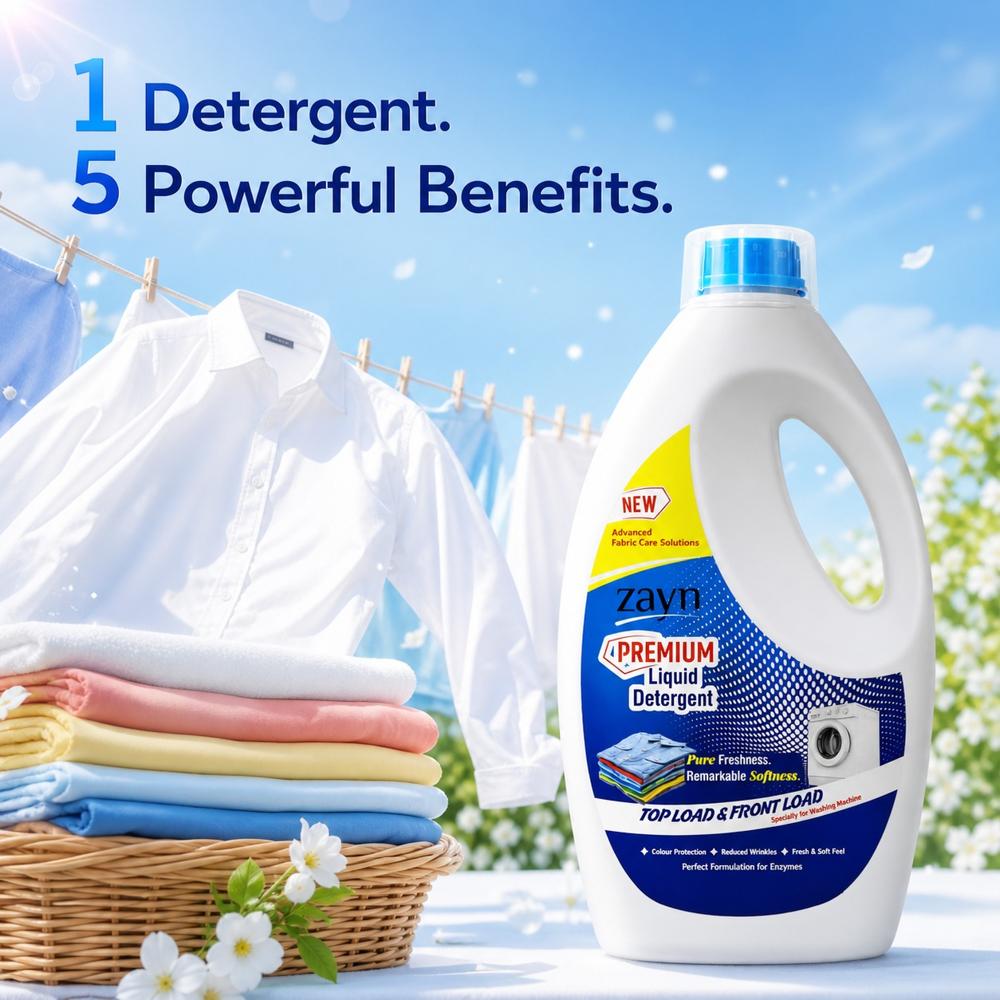 Zayn Premium Liquid Detergent 5.0 L - Benzene %: Not Detected