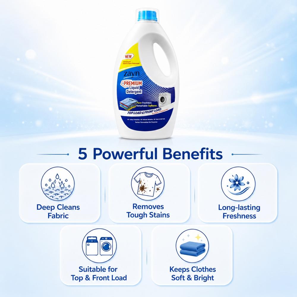 Zayn Premium Liquid Detergent 5.0 L - Benzene %: Not Detected