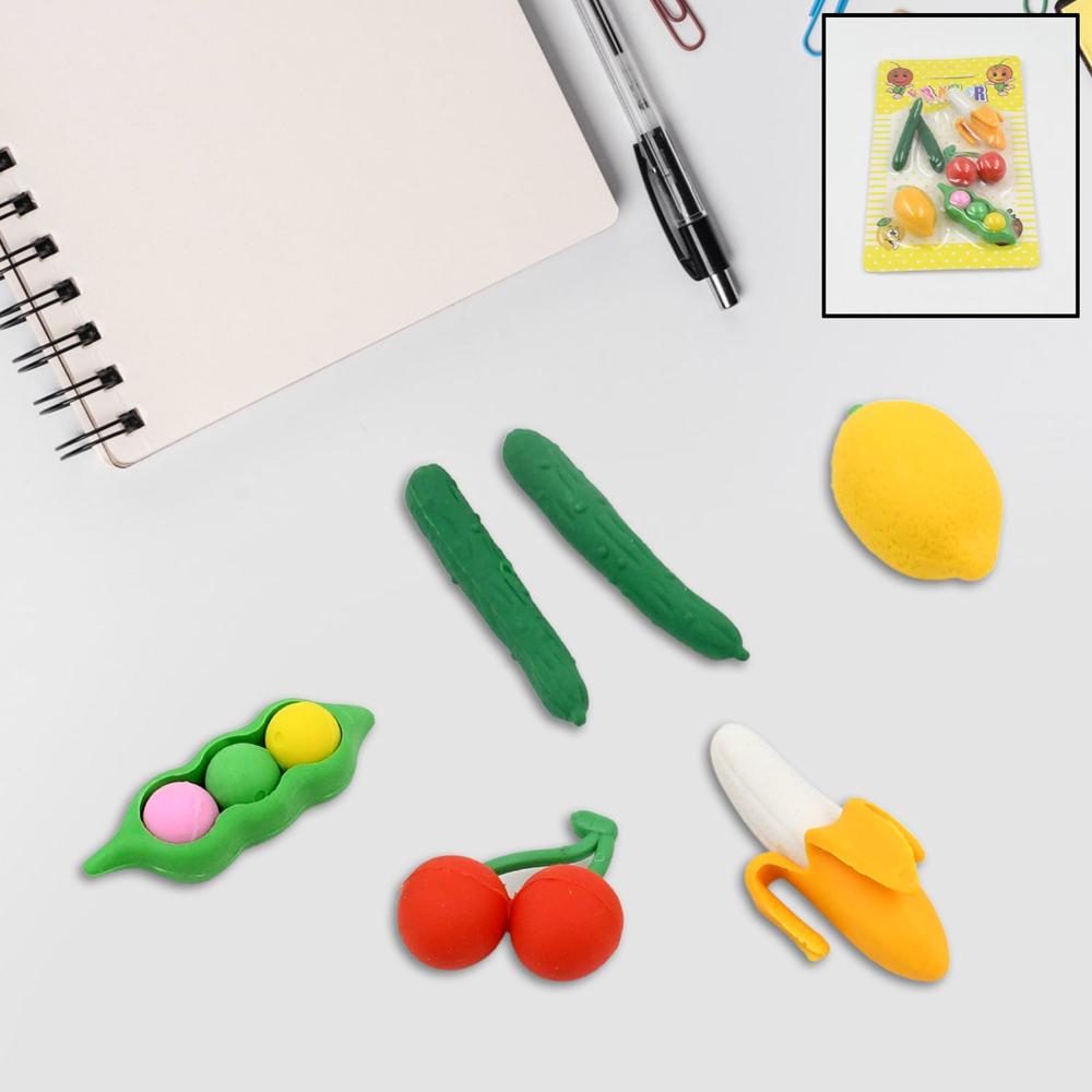 3D Mix Design Fancy & Colorful Erasers Novelty Set for Kids & School Prize (1 Set)
