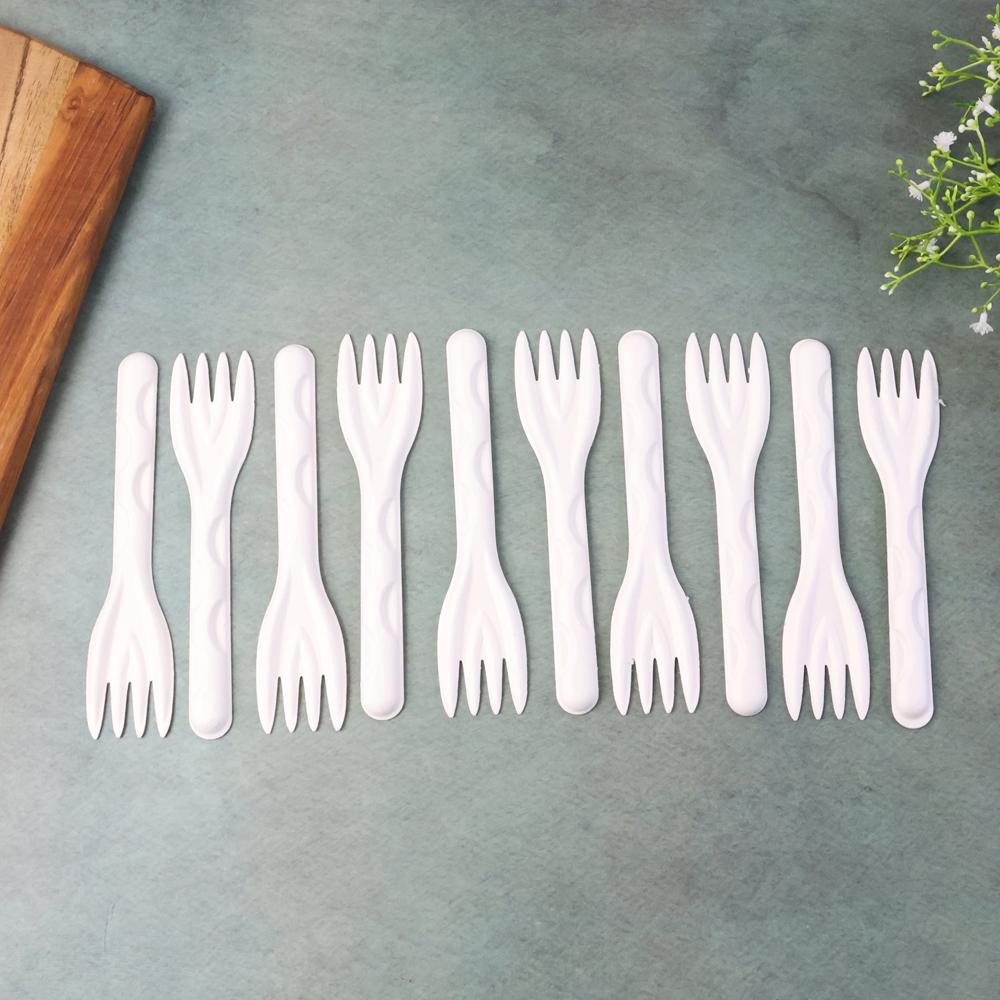Compostable Bagasse Fork 10 Pcs Pack - Application: As Per Product Requirement