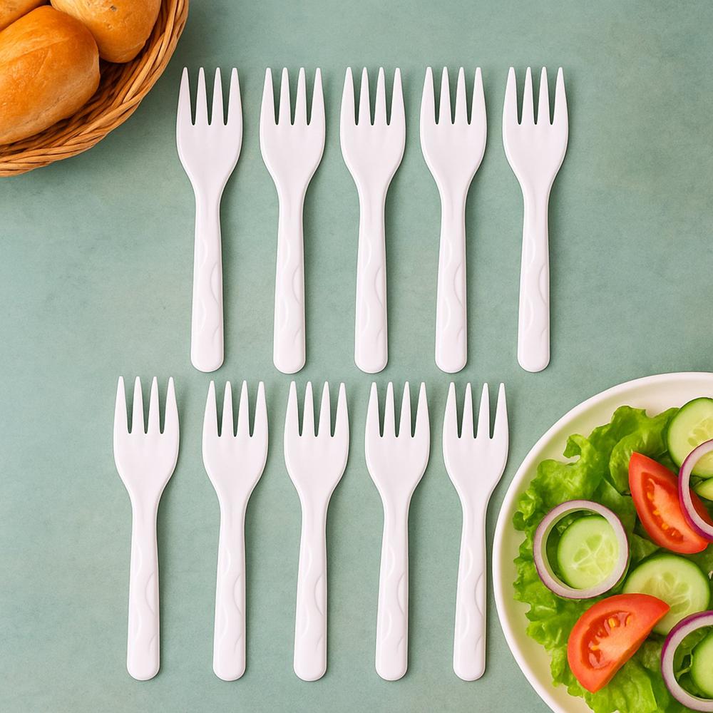 Compostable Bagasse Fork 10 Pcs Pack - Application: As Per Product Requirement