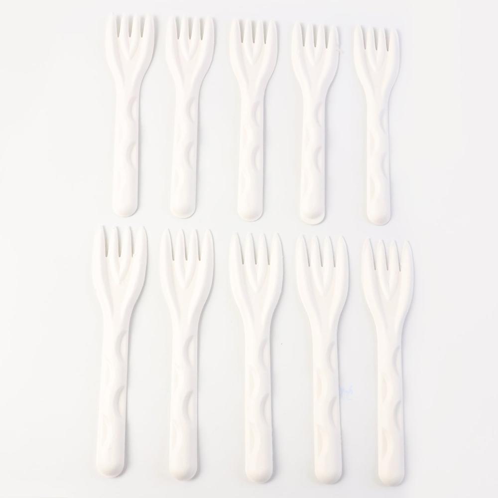 Compostable Bagasse Fork 10 Pcs Pack - Application: As Per Product Requirement