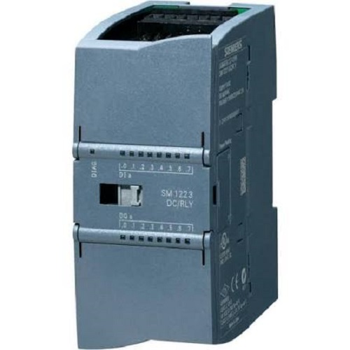 Siemens, SIMATIC S7-1200, 6ES7223-1QH32-0XB0, 8 DO, 8 DI, 0 AO, 0 AI, Single-phase, 24 V DC.