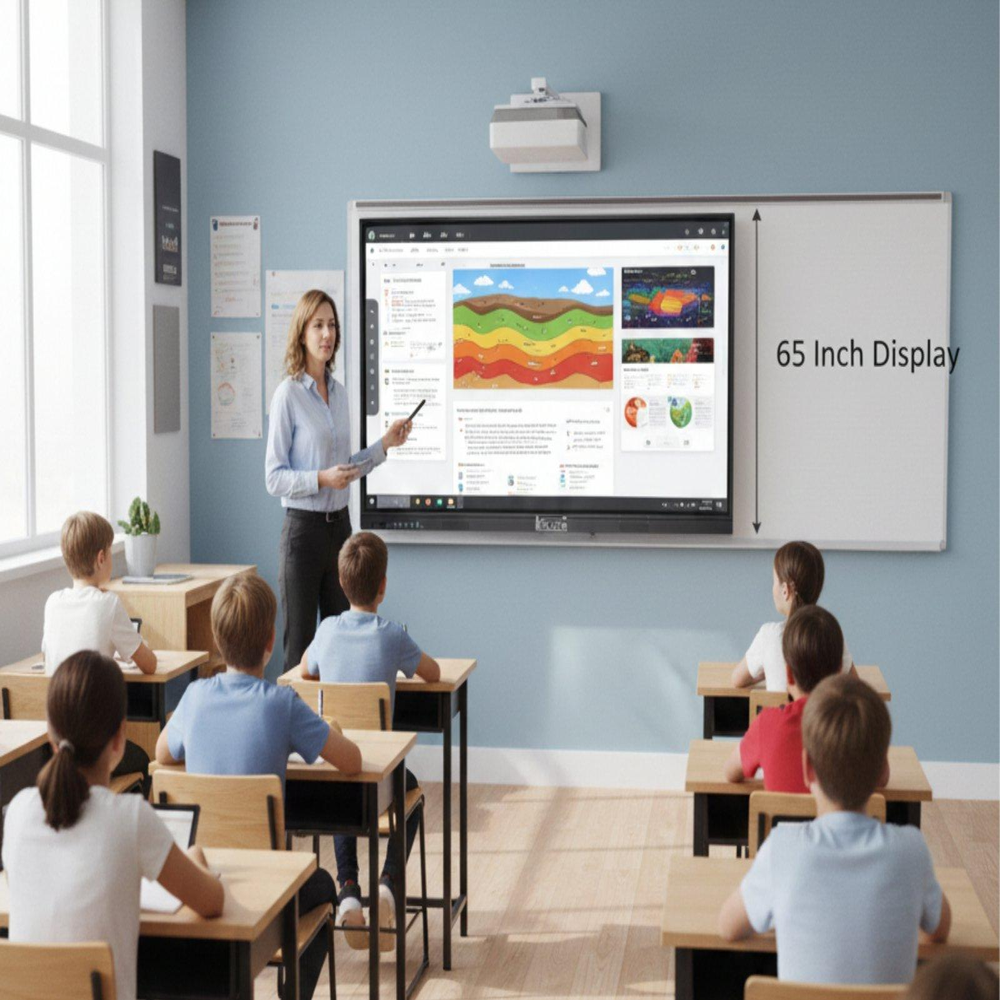 Uniq 65" Interactive Flat Panel Display - Assembly: Wall Mount / Mobile Floor Stand