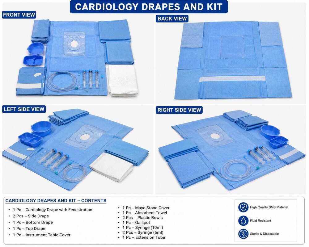 Cardiology Drapes And Kit