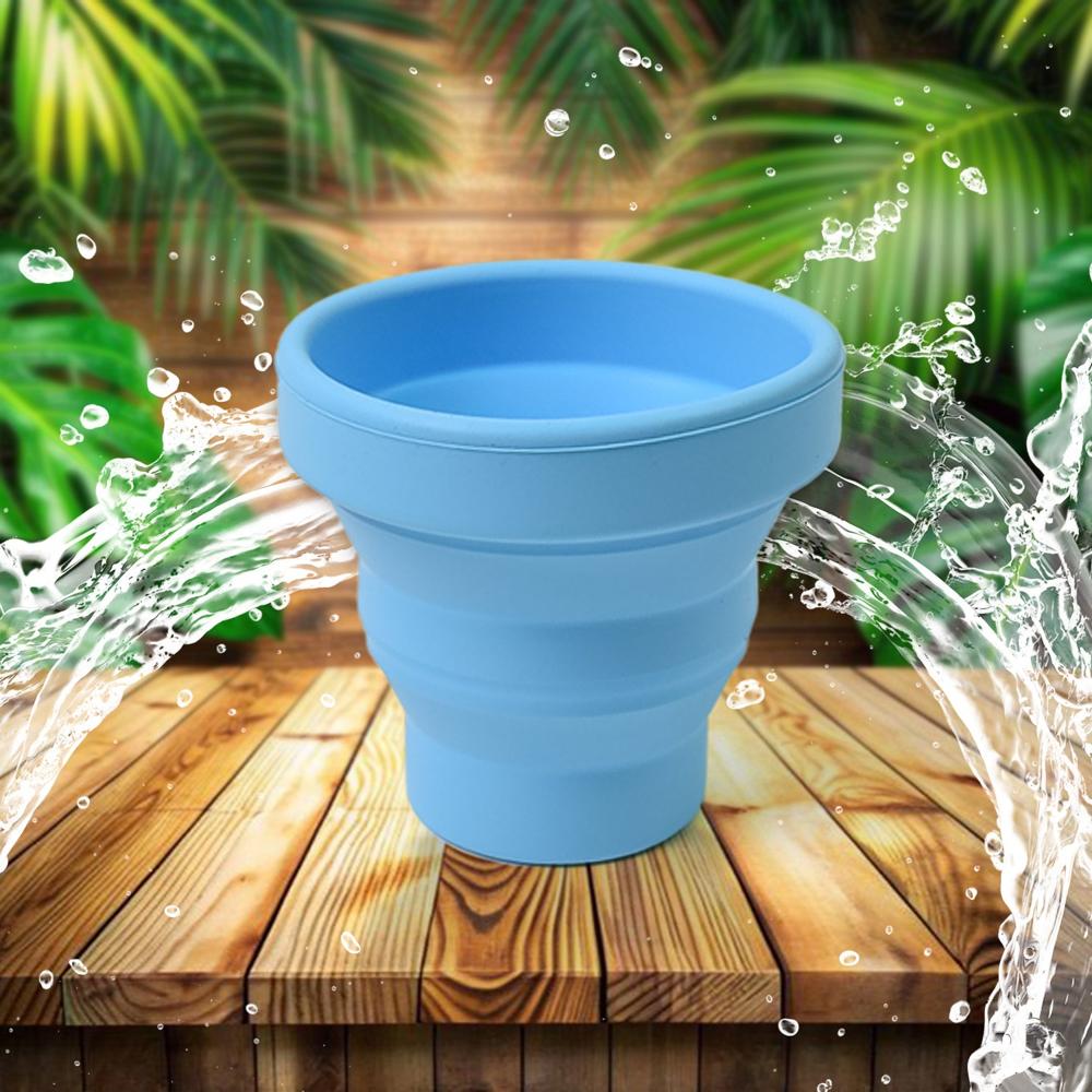 Round Silicone Foldable Glass, Foldable Travel Mug Without Lid (1 Pc) - Application: As Per Product Requirement