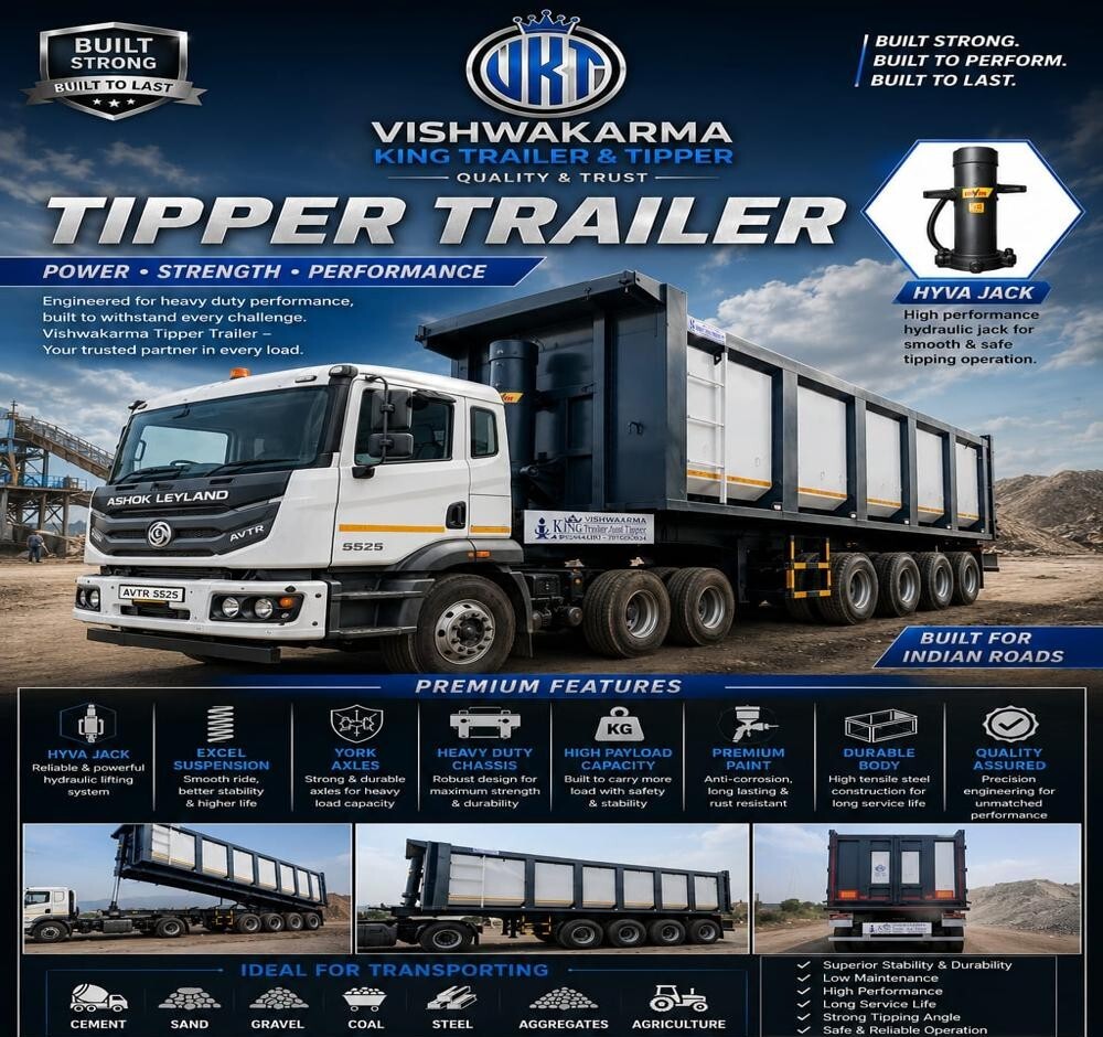 Tipper Trailer - Capacity: 24-30 Cubic Meters Ton