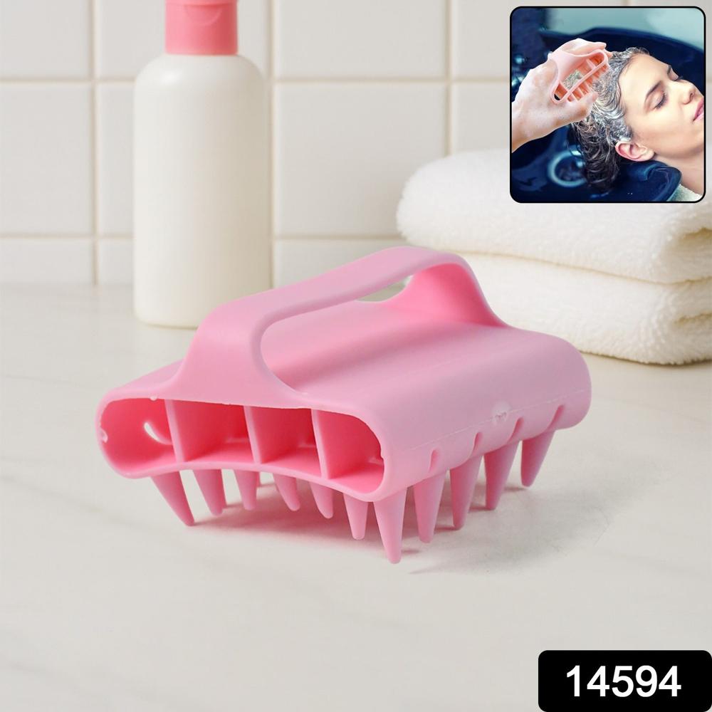 Scalp Massager Shampoo Brush Soft Silicone Hair Washing Comb With Handle - Age Group: As Per Product Requirement