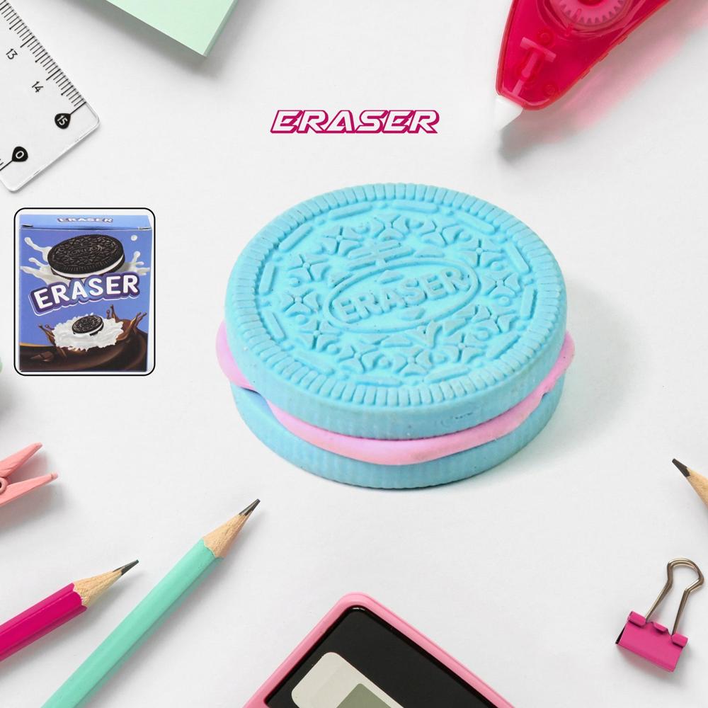 Biscuit Shape Eraser Unique Designs & Patterns (1 Pc) - Application: As Per Product Requirement