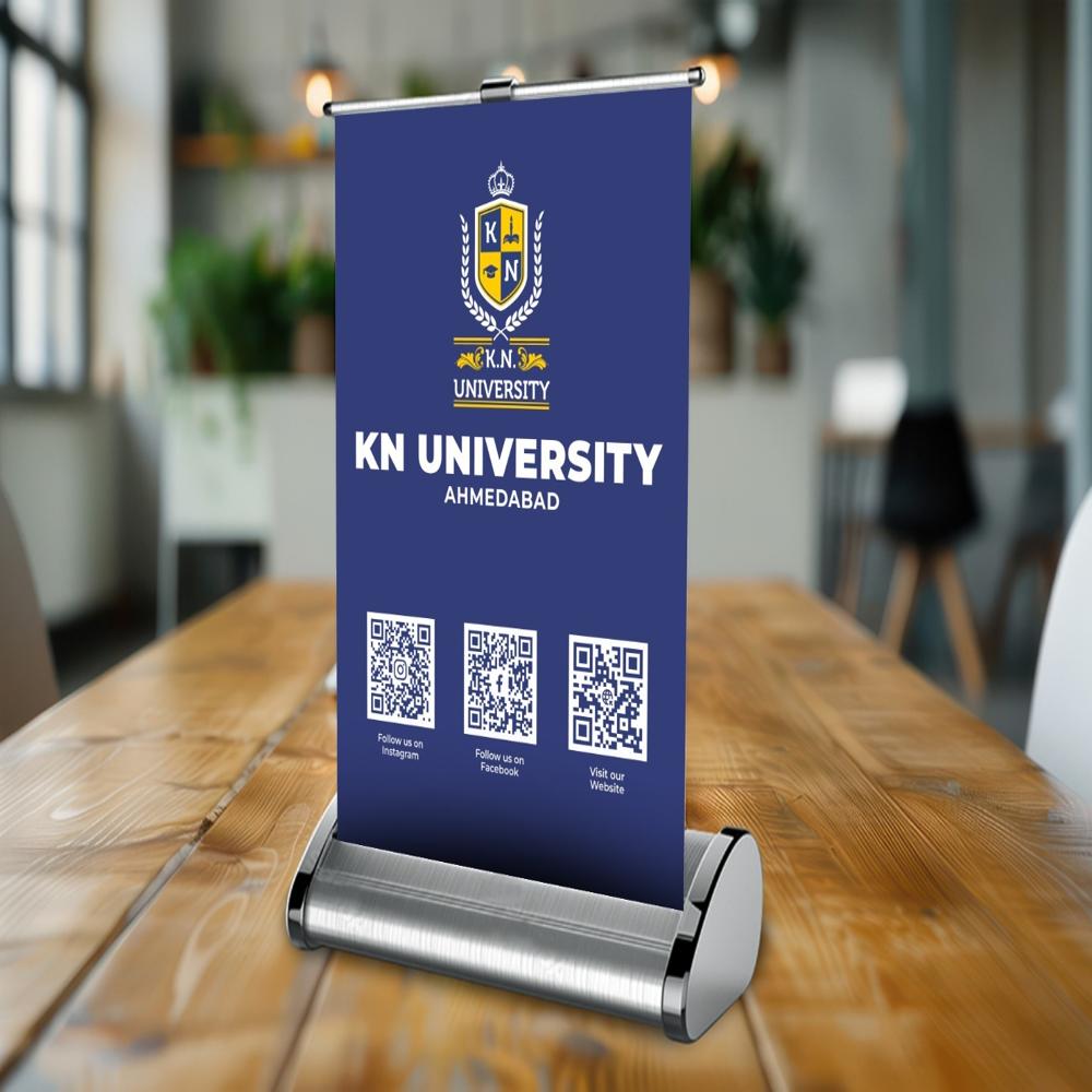 A4 Roll Up Standee - Shape: Rectangular