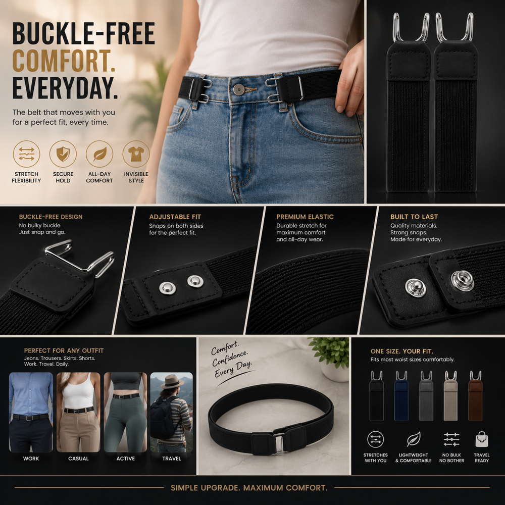 Adjustable Buckleless Belt Hook