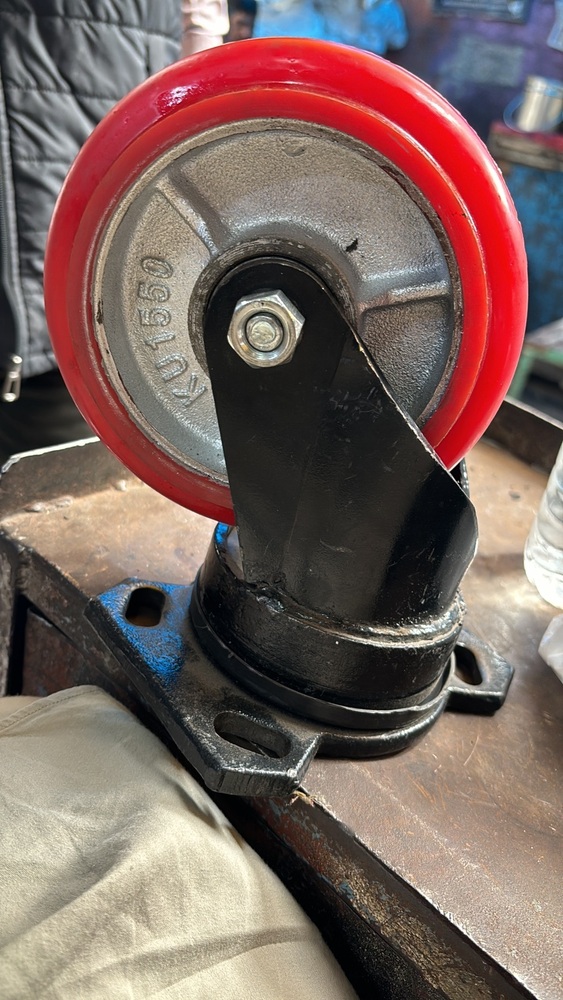 Heavy Duty KU1550 Red PU Caster Wheel