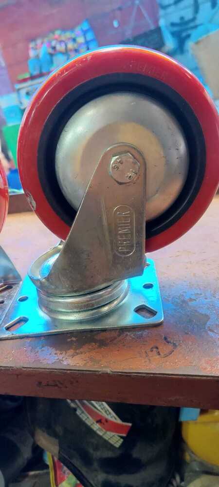 6x2 Inch Premier Red PU Heavy Duty Swivel Caster