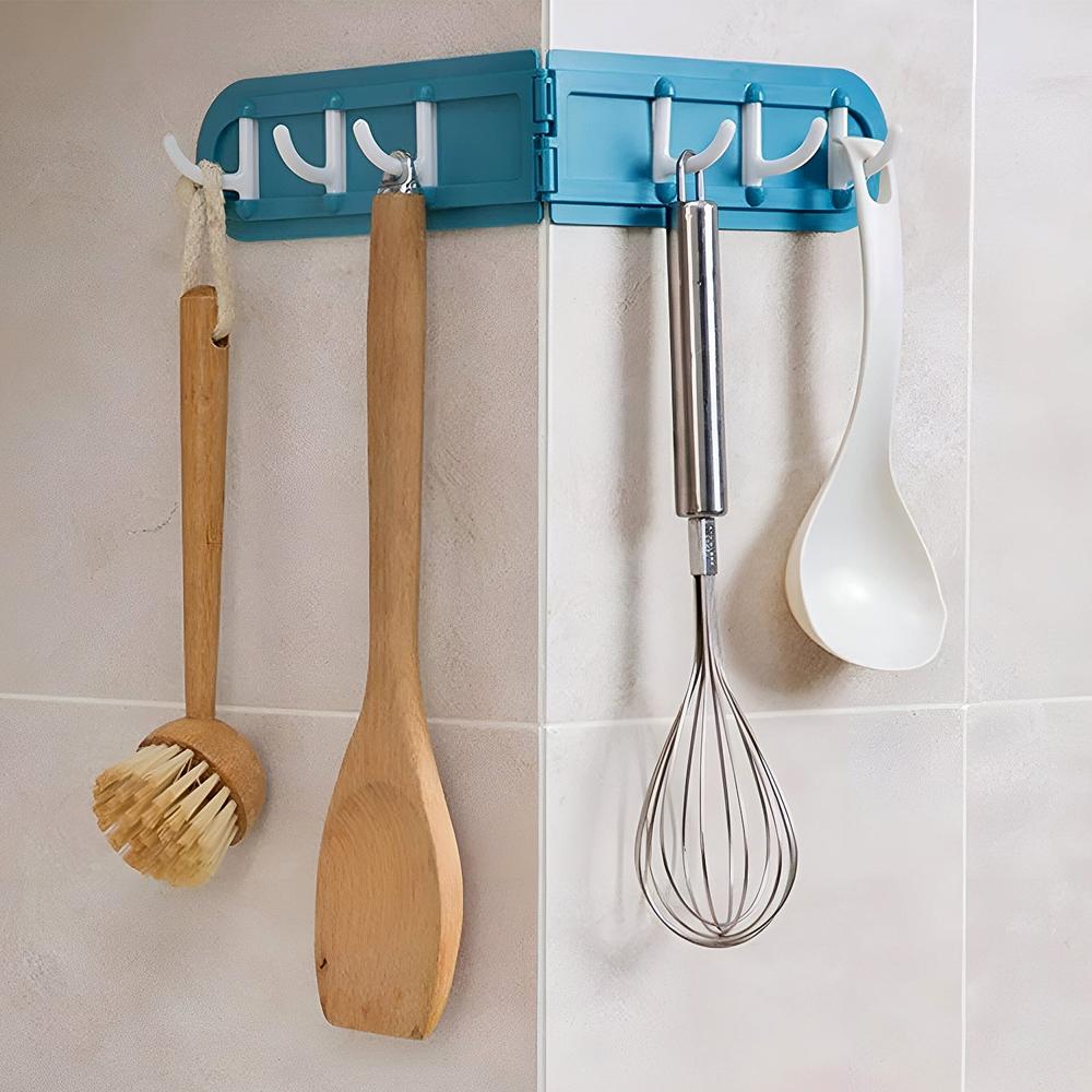 Foldable Rotating Wall-mounted Multipurpose Hook Rack (1 Pc) - Application: As Per Product Requirement