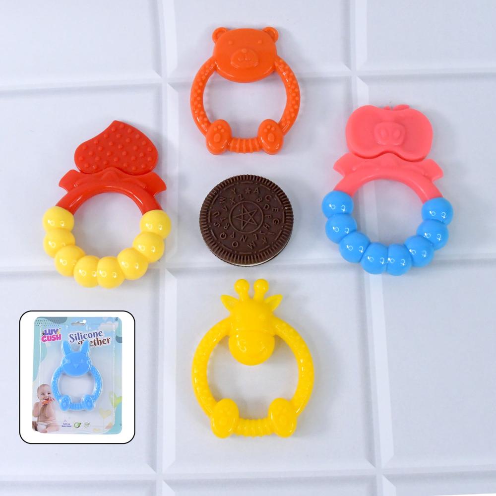 Silicone Baby Teething Toys (1 Pc / Mix Design) - Material: As Per Product Requirement