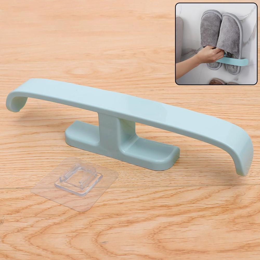 Bathroom Towel Slipper Hanging Rack Self Adhesive Wall Mounted (1 Pc) - Application: As Per Product Requirement