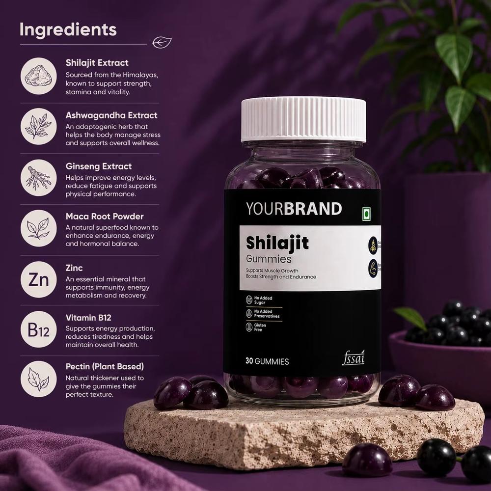 Shilajit Gummies for Energy & Men's Wellness Support