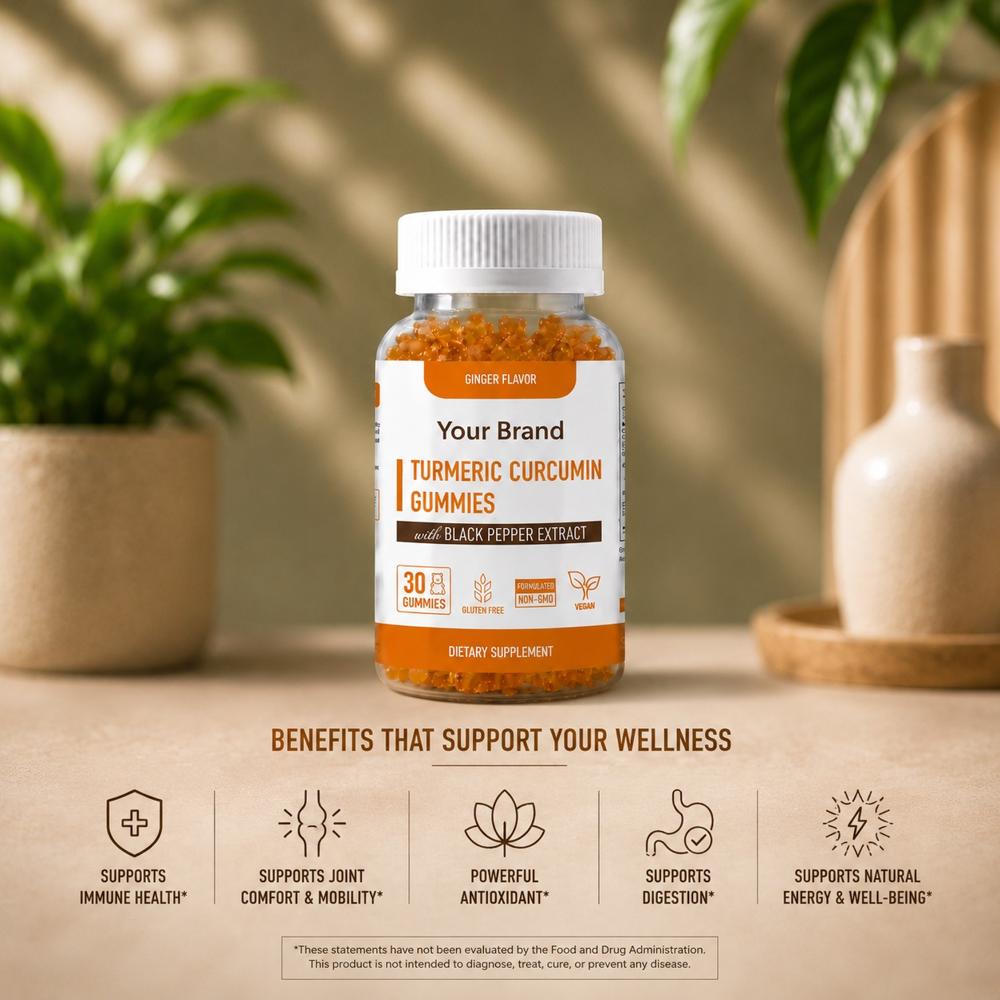 Curcumin with Turmeric Gummies for Joint & Immunity Support