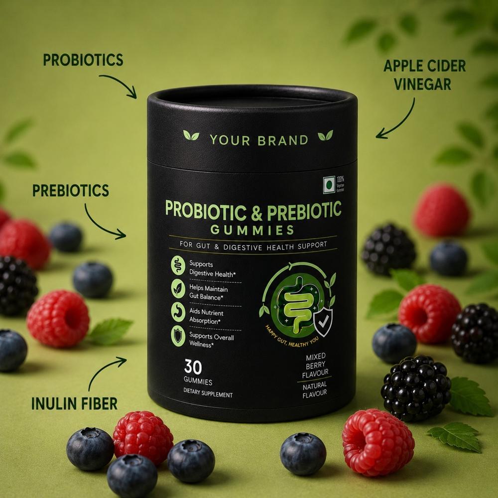 Probiotic & Prebiotic Gummies for Gut & Digestive Health Support