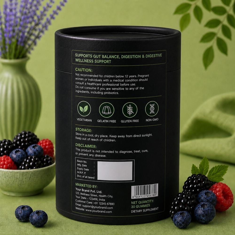 Probiotic & Prebiotic Gummies for Gut & Digestive Health Support