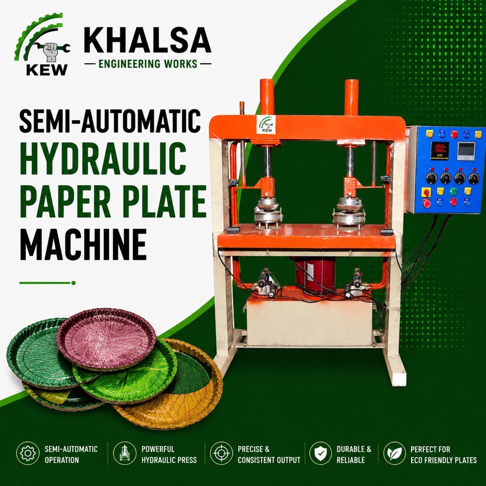 semi-automatic double die paper plate machine