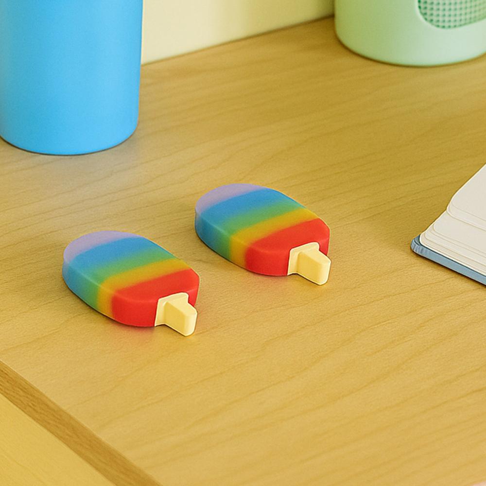 Jelly Popsicle Erasers Cute & Fancy Mini Erasers for Kids (2 Pc Set, Mix Design)