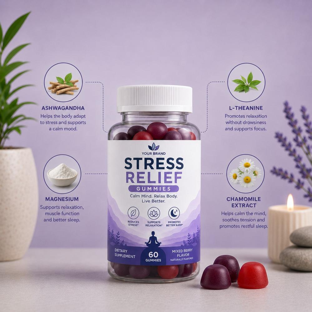 Stress Balance Gummies for Relaxation & Mood Support