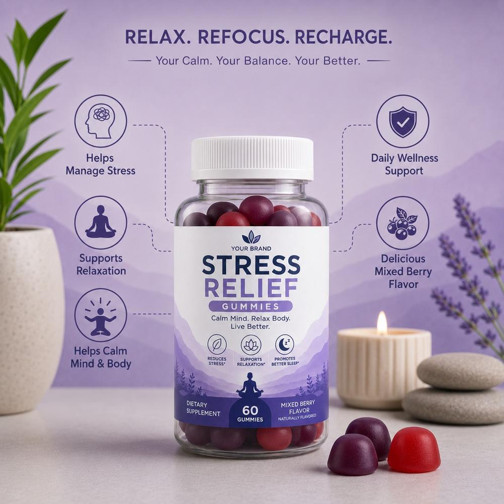 Stress Balance Gummies for Relaxation & Mood Support