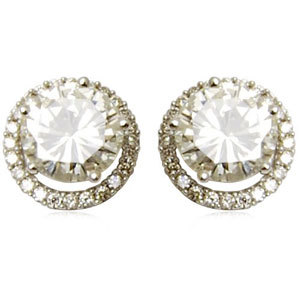 Diamond Solitaire, Small Accent Diamond And Centre Big Diamond Tops,Tops Earrings Jewelry Gender: Women'S