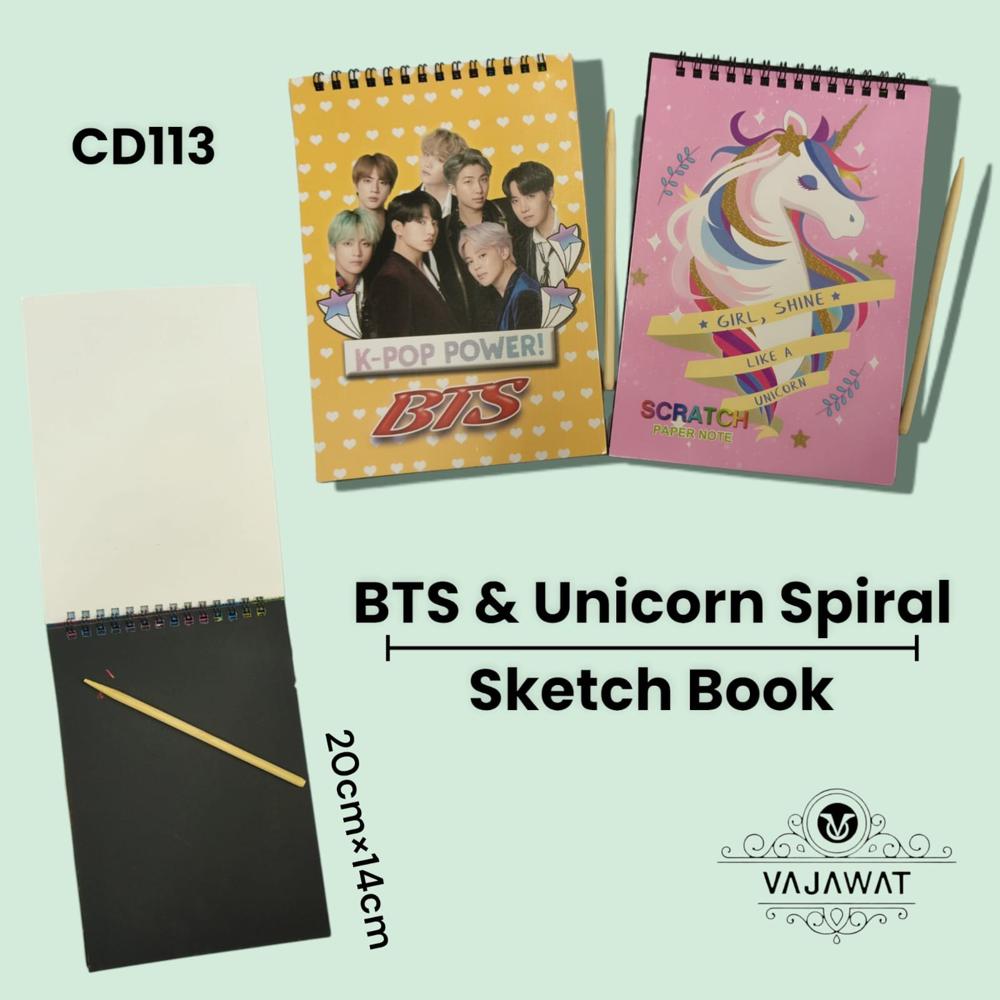 BTS & Unicorn Scratch Book