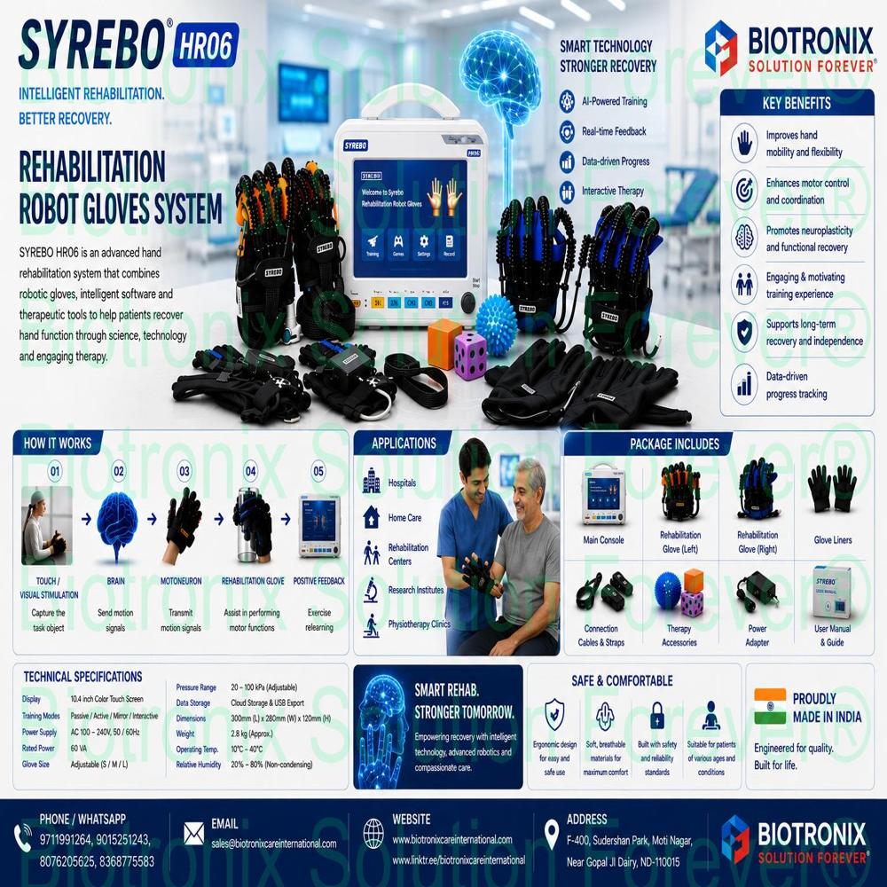 Syrebo C12 Robotic Hand Gloves for Neuro Rehabilitation