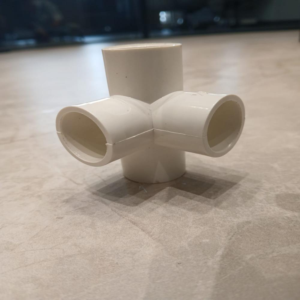 Upvc 4 Way Elbow 1/2 - Color: White