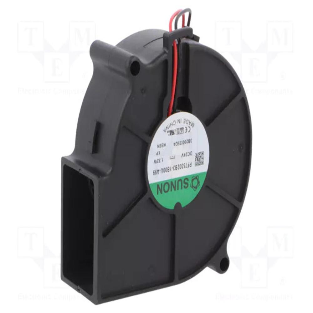 Sunon Pf75302B3-1B00U-A99 24V Dc 1.32W 7530Mm Ball Bearing Industrial Axial Cooling Fan - Blade Material: Plastic