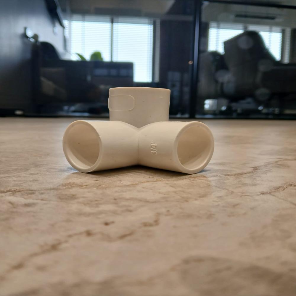 Upvc 3 Way Elbow 3/4 Inch - Color: White