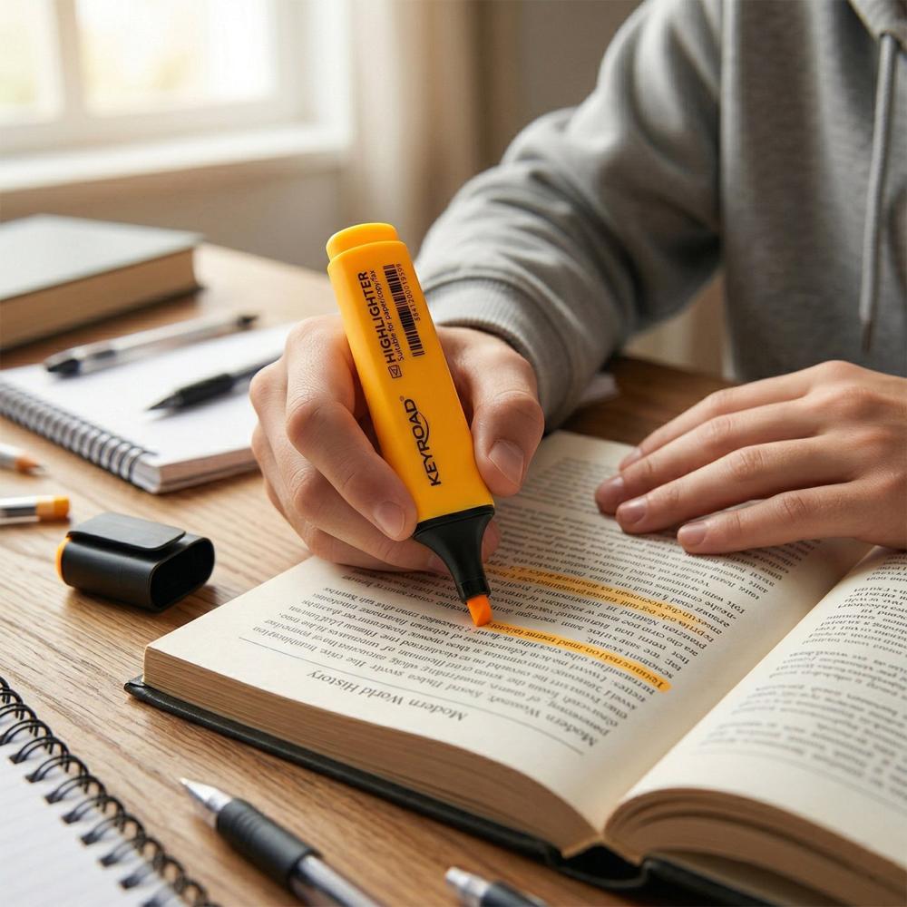 Premium Highlighter Marker Pen Set (3 Pc)