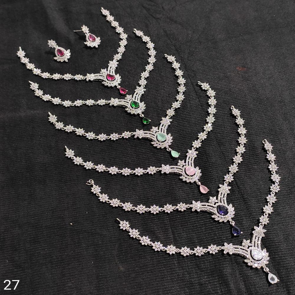 Celestial Bloom Drop Necklace Set - Gender: Women