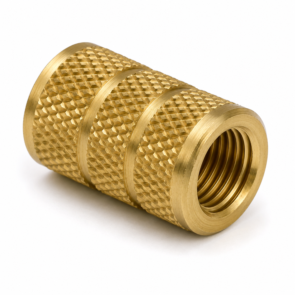 Brass Diamond Knurled Insert
