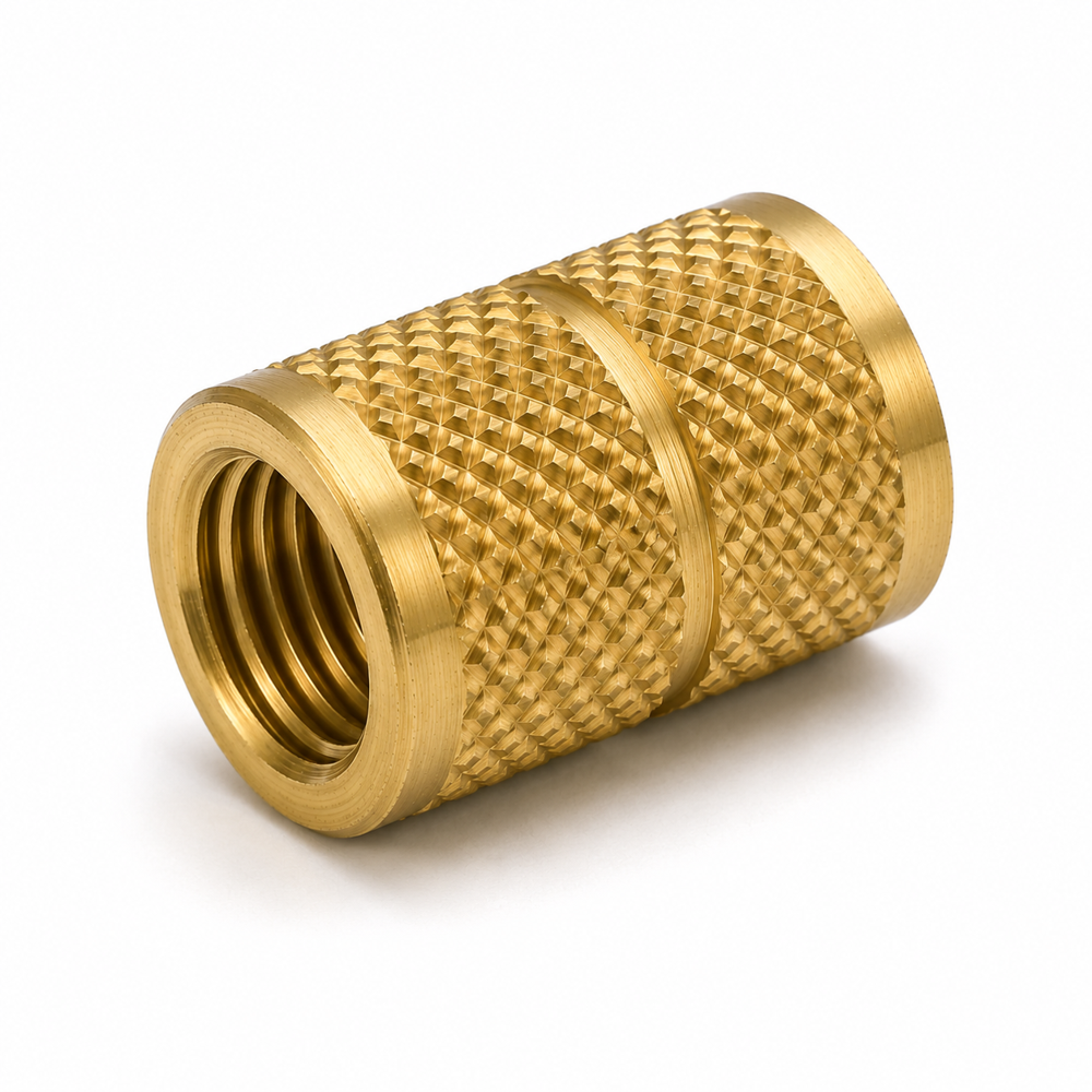 Brass Diamond Knurled Insert