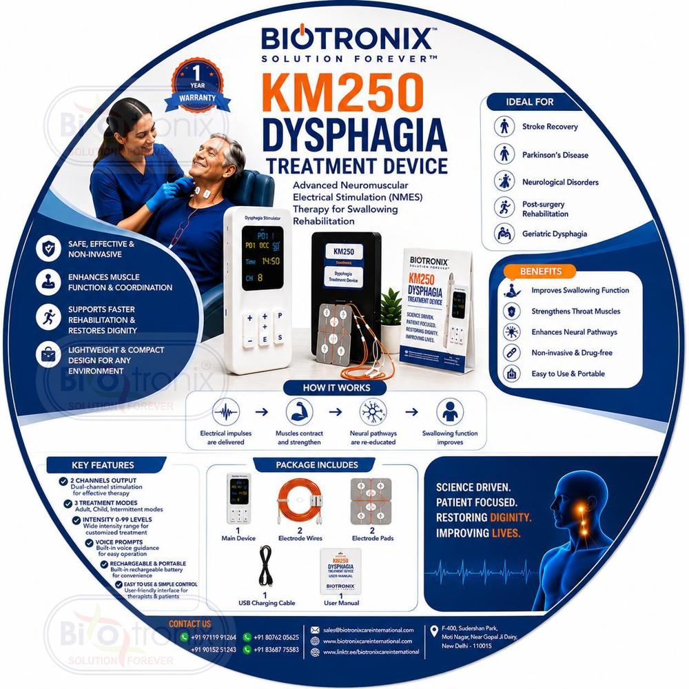 KM250 NMES Dysphagia Stimulator for Swallowing Rehabilitation