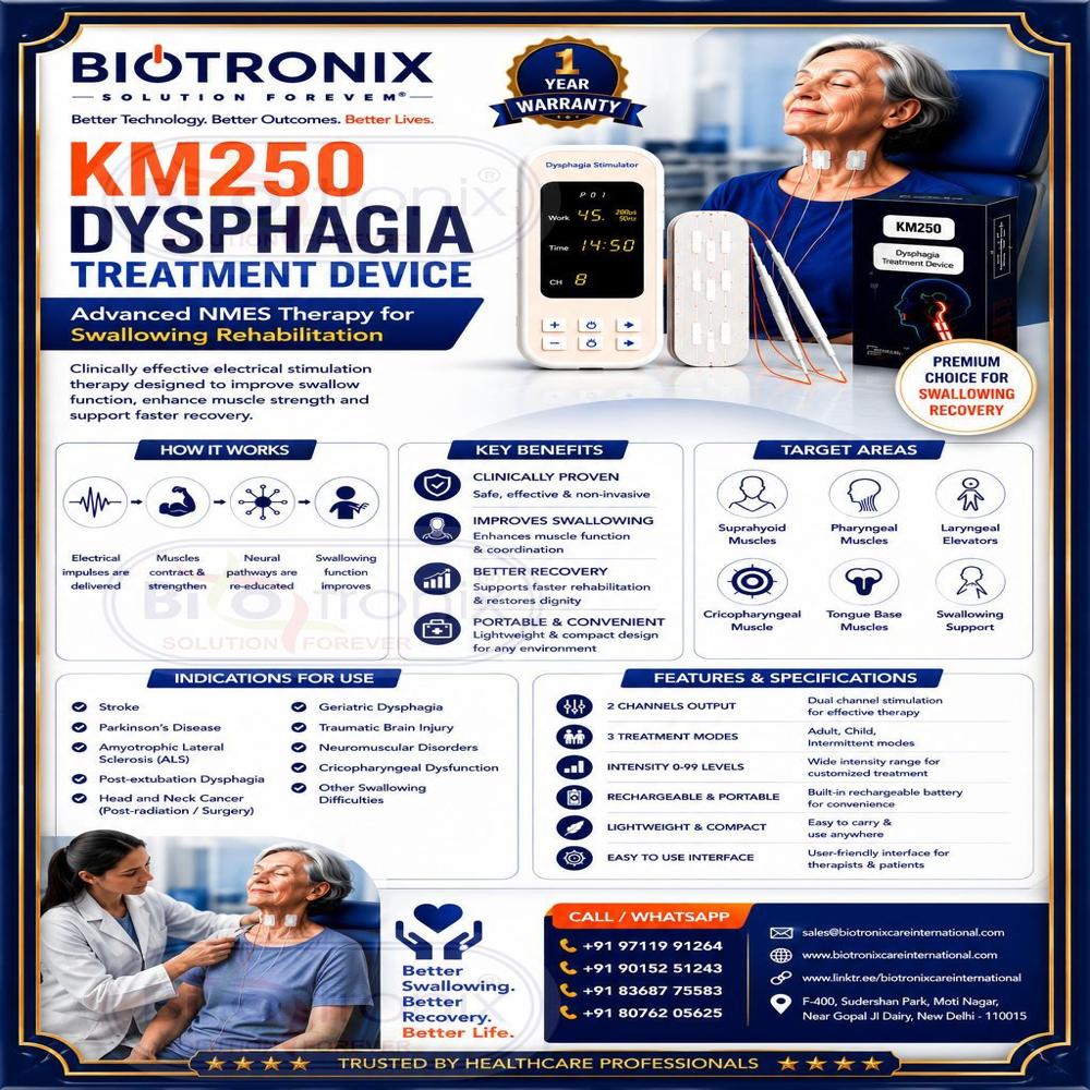 KM250 NMES Dysphagia Stimulator for Swallowing Rehabilitation