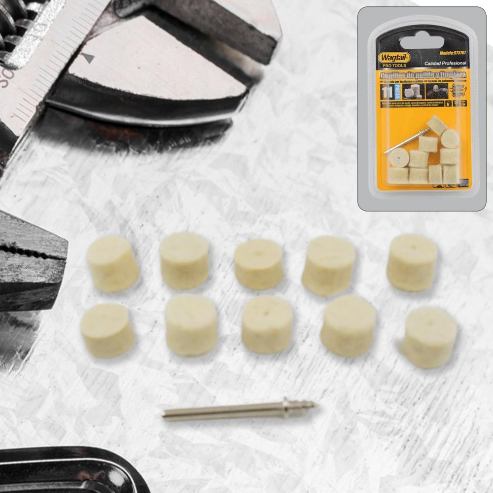 Rotary Tool Accessory Wool Felt Polishing Pad Felt (11 Pcs Set) - Application: As Per Product Requirement