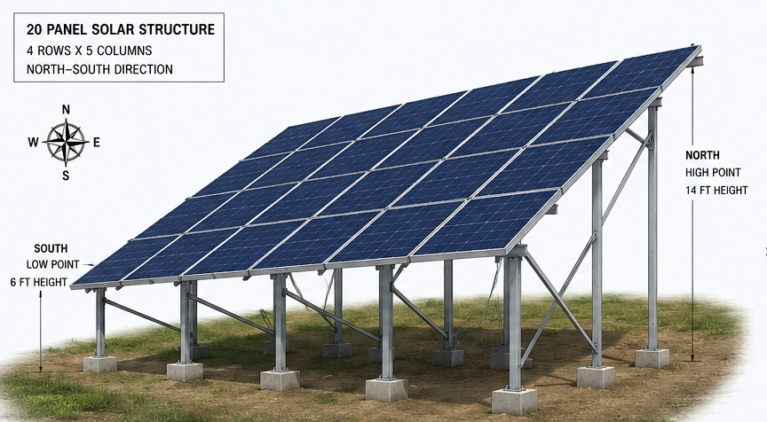Solar Ground Mount Structure