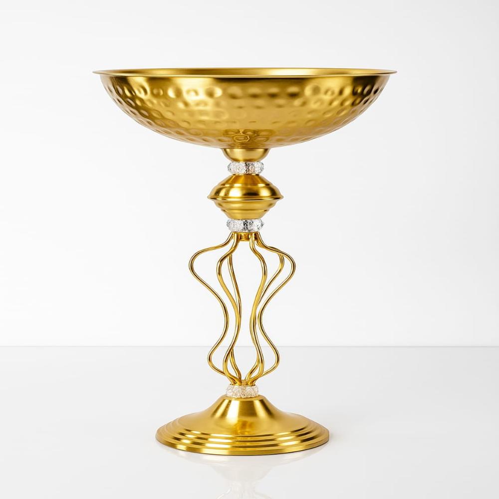 Luxury Golden Metal Decorative Urli Bowl Stand - Occasion: Festivals