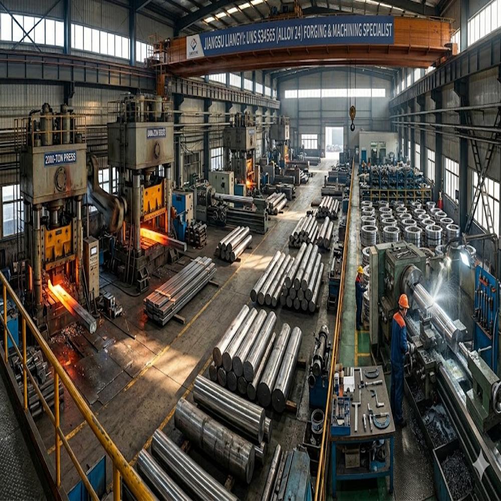 Alloy 24 UNS S34565 1.4565 Super-Austenitic Forgings for FGD, Seawater & Chemical Service Shafts, Valve Parts, Tube Sheets  Rings