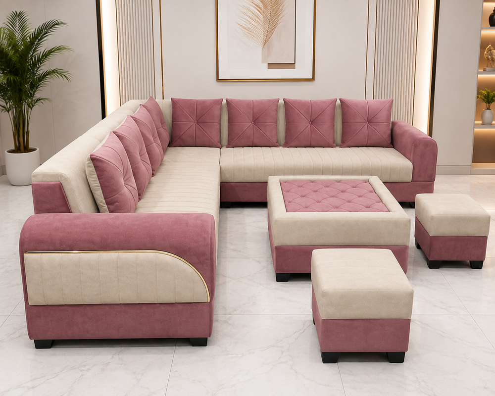 Dual Colour Sofa - Dimensions: Length 72 Inches X Depth 32 Inches X Height 34 Inches