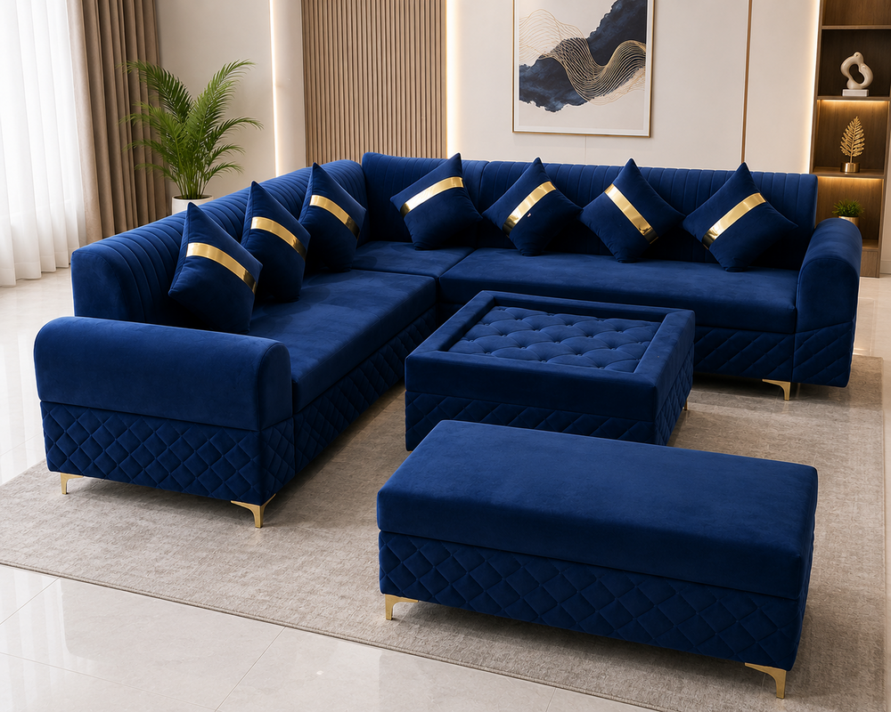 Single Colour Sofa - Dimensions: 78 X 34 X 36 Inches