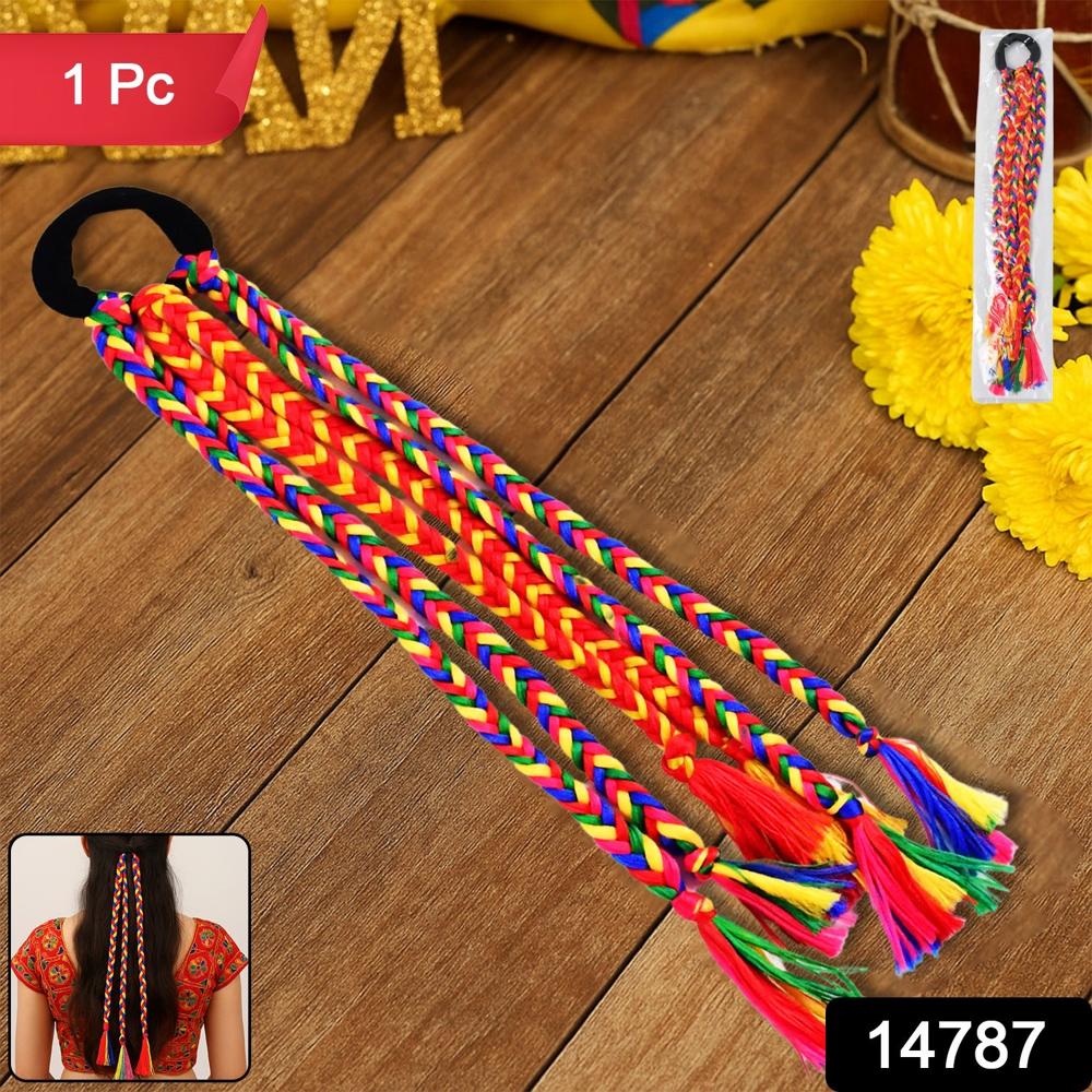 Traditional Multicolor Braided Hair Extension With Tassels - Application: As Per Product Requirement