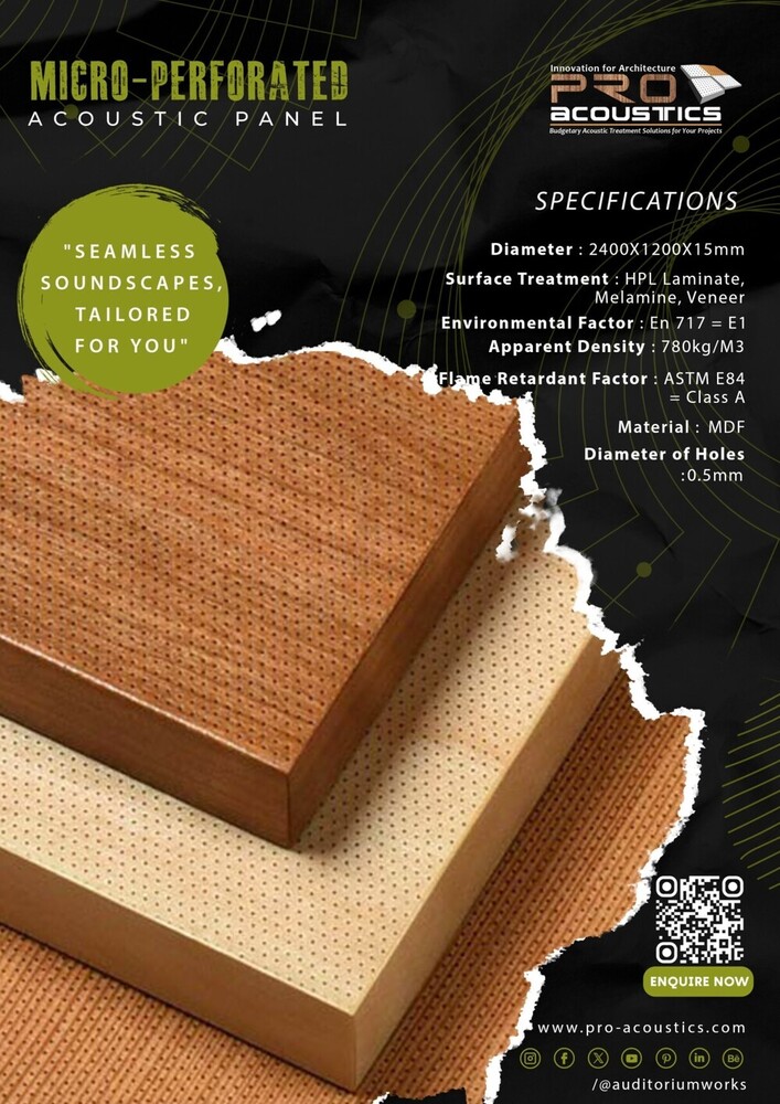 Auditorium Micro Perforated Acoustic Panels